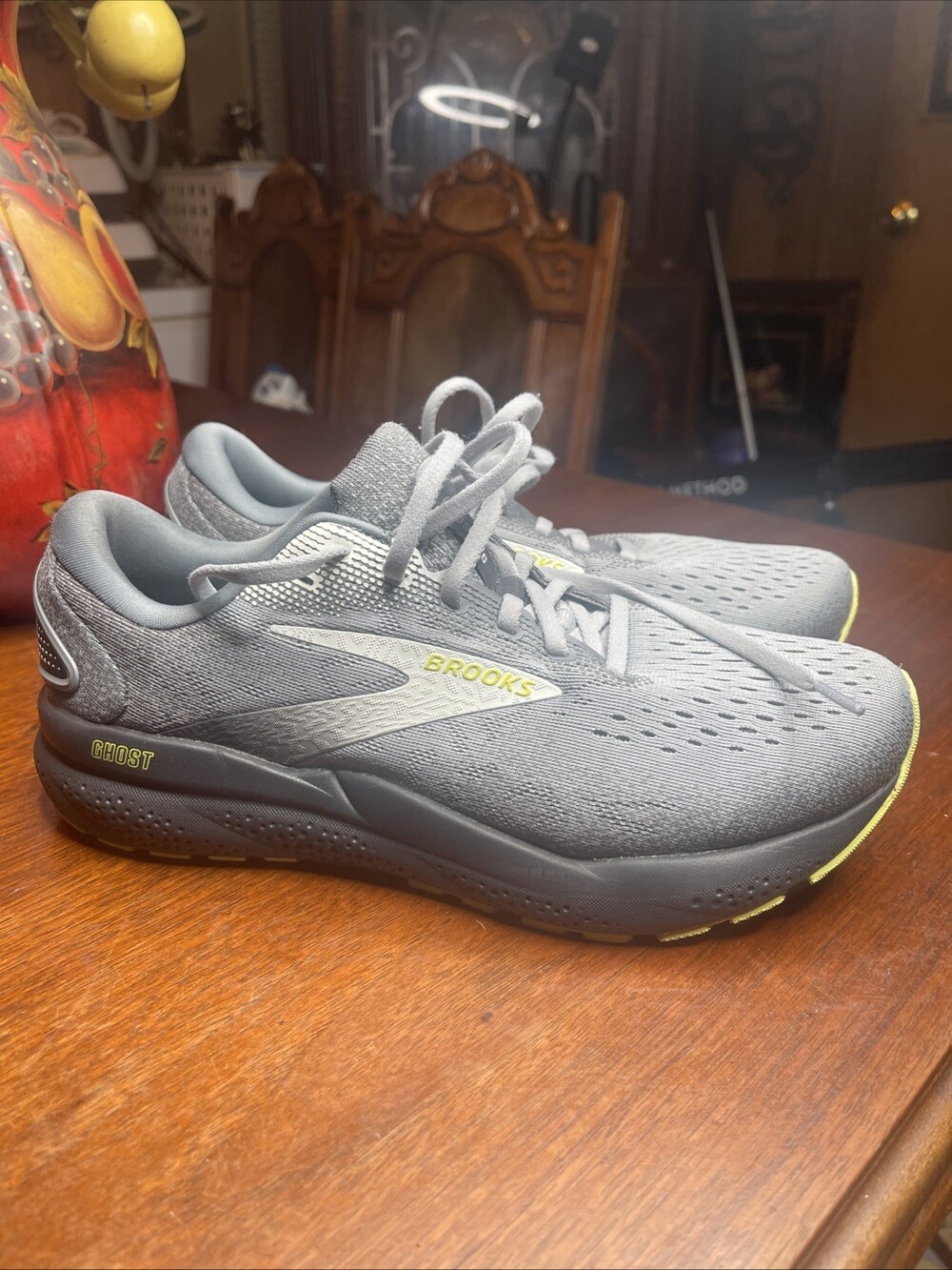 Brooks Men Ghost 16 Running Shoes Size 8 EU 41 Medium Gray Sneakers Comfortable